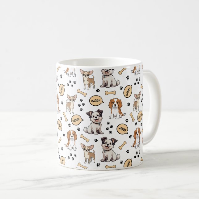 Mug Parade de chiots joueurs (Devant droit)