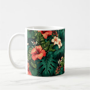 Mug Paradis tropical coloré Hawaii Aloha Fleurs