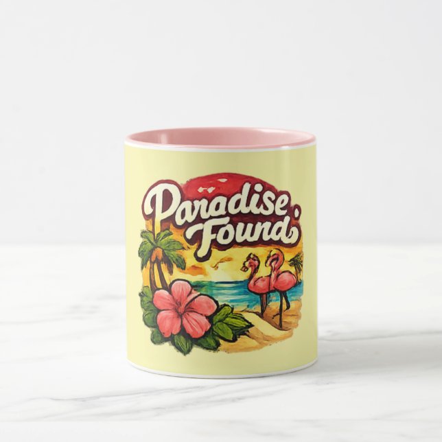 Mug Paradis Trouvé | Style Été Tropical (Centre)