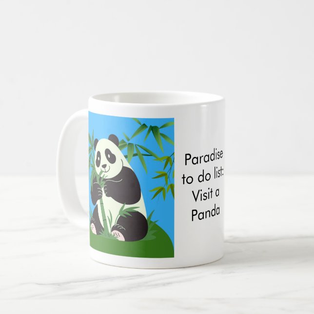 Mug Paradise to do list: Panda (Devant gauche)