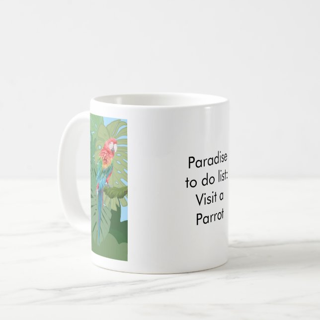 Mug Paradise to do list: Parrot (Devant gauche)