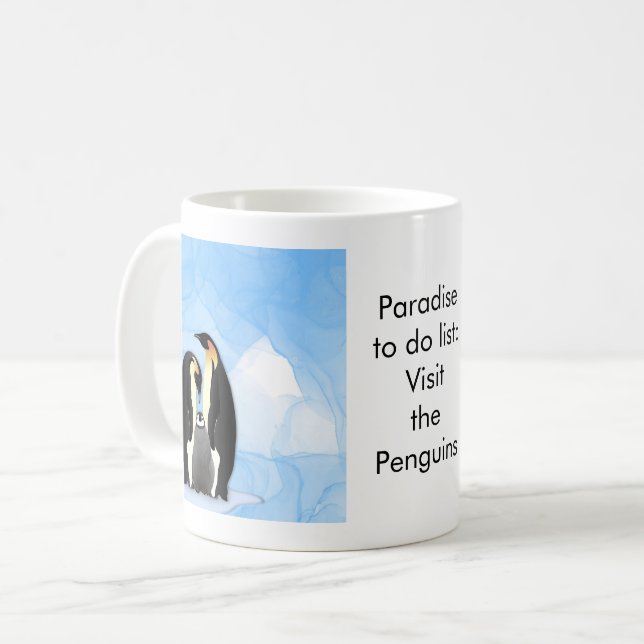 Mug Paradise to do list: Penguins (Devant gauche)