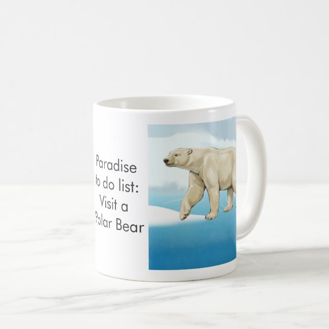 Mug Paradise to do list: Polar Bear (Devant droit)