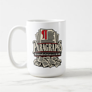 Mug Paragraphes – Parce que les murs de texte sont un