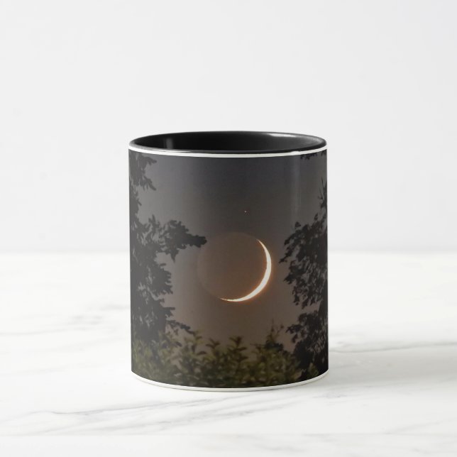 Mug Paramètre de lune de croissant (Centre)