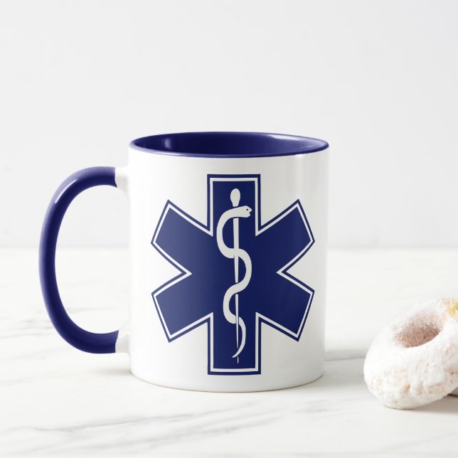 Mug Paramètre EMT EMS Cross avec couleurs personnalisé (Avec donut)