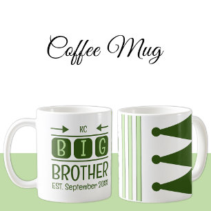 Mug Paraphe grand frère est. mois année verte