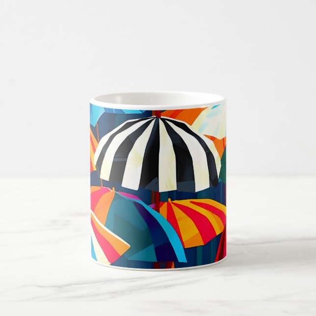 Mug Parapluie Abstrait Rainbow Beach (Centre)