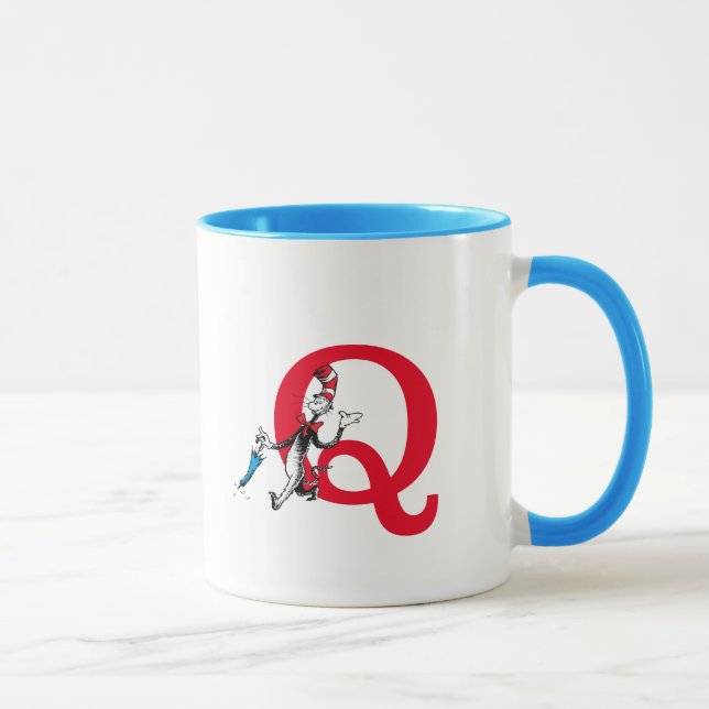 Mug Parapluie de marche monogramme Dr Seuss Cat in the (Droite)