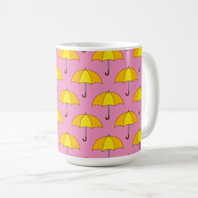 Mug Parapluie Jaune (Devant droit)