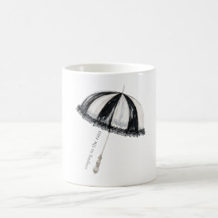Mug Parapluie noir blanc Pluie