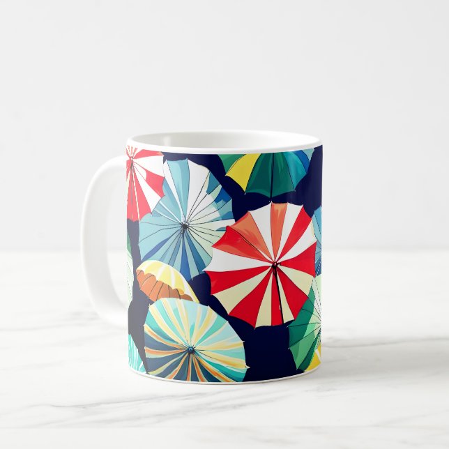 Mug Parapluies colorés (Devant gauche)