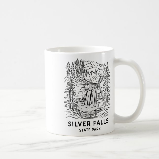 Mug Parc d'État de Silver Falls Oregon Camping Cascade (Droite)