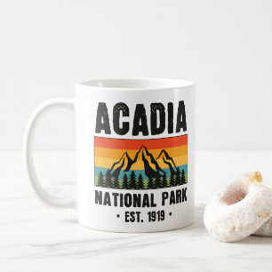 Mug Parc national Acadia, Maine Retro Vintage
