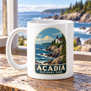 Mug Parc national d'Acadia Phare Vintage
