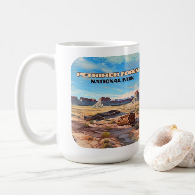 Mug Parc National de la Forêt Petrifiée Arizona Désert (Avec donut)