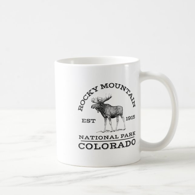 Mug Parc national de Rocky Mountain Colorado Moose Ran (Droite)