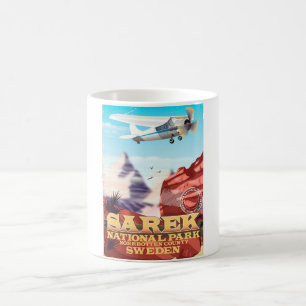 Mug Parc national de Sarek en Suède affiche de voyage 
