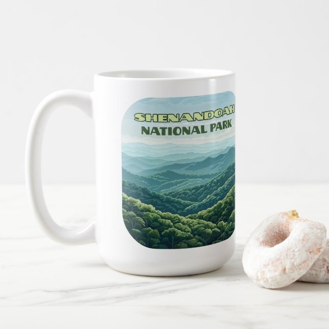 Mug Parc national de Shenandoah Virginia Blue Ridge Re (Avec donut)