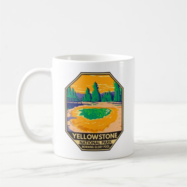 Mug Parc national de Yellowstone Matin Glory Pool Rétr (Gauche)