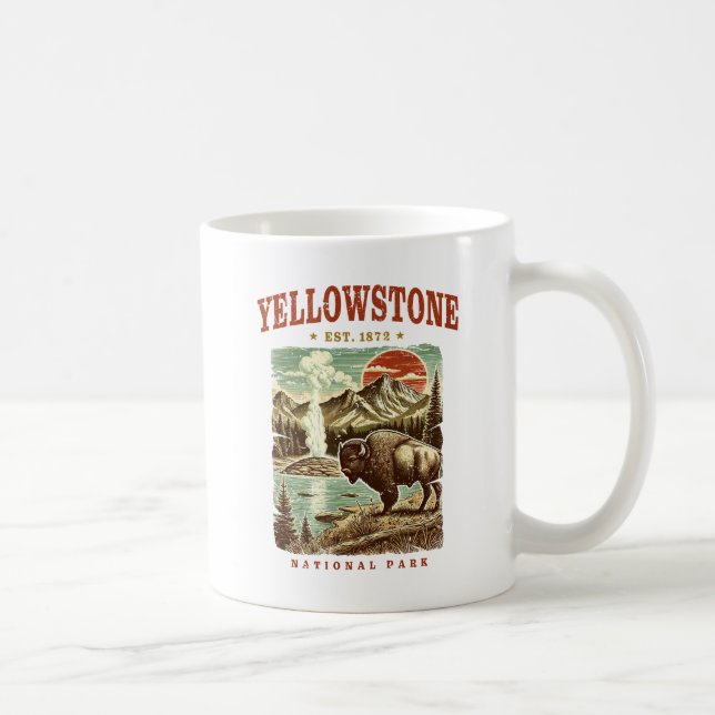 Mug Parc national de Yellowstone - Montagne et bison (Droite)