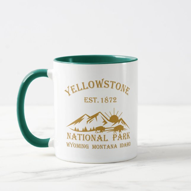 Mug Parc national de Yellowstone vintage (Gauche)