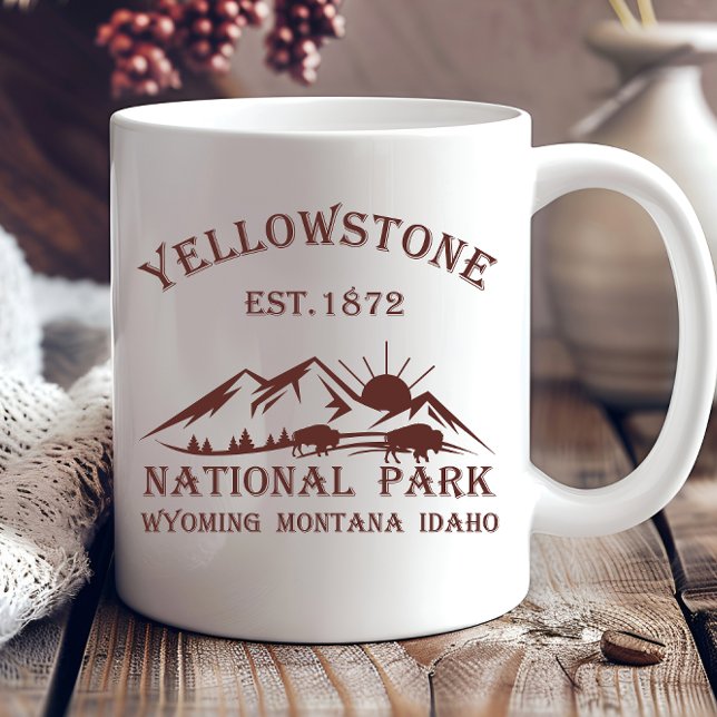 Mug Parc national de Yellowstone vintage (Créateur téléchargé)