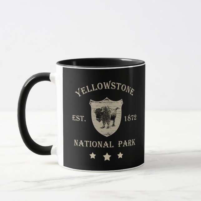 Mug Parc national de Yellowstone vintage (Gauche)