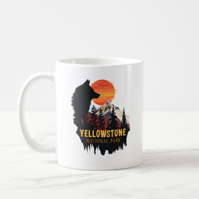 Mug Parc national de Yellowstone, Wolf Orange Sunset A (Gauche)