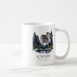 Mug Parc national de Yosemite Cool Randonnée Aquarelle