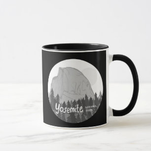 Mug Parc national de Yosemite Demi-Dôme noir blanc