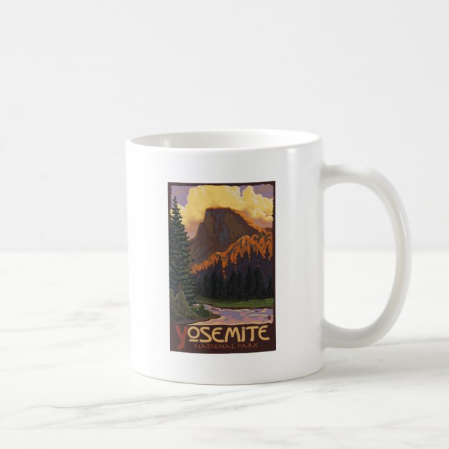 Mug Parc national de Yosemite - Poster de voyage à mi- (Droite)