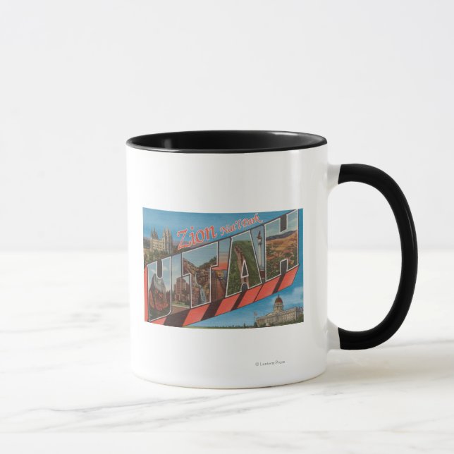 Mug Parc national de Zion, Utah - Grandes Lettres (Droite)