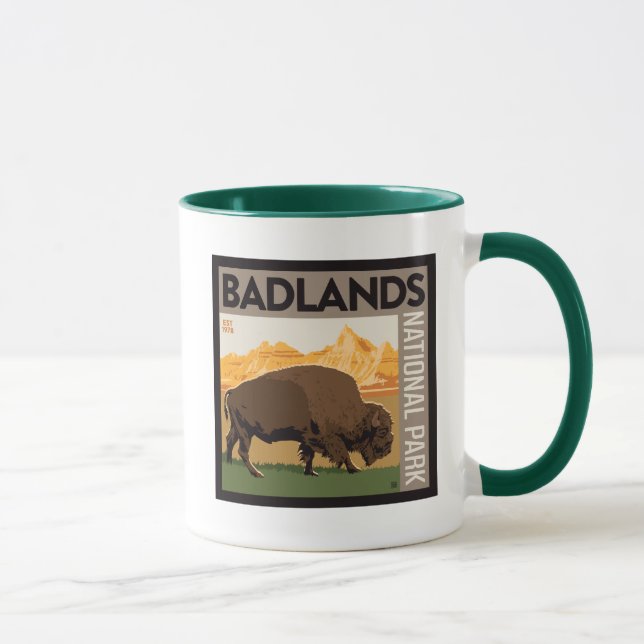 Mug Parc national des Badlands | Buffalo (Droite)