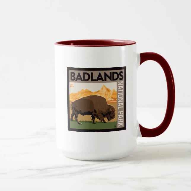 Mug Parc national des Badlands | Buffalo (Droite)