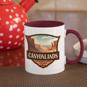 Mug Parc national des Canyons Illustration Rétro