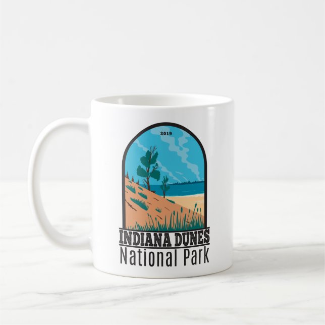 Mug Parc national des dunes d'Indiana Vintage (Gauche)