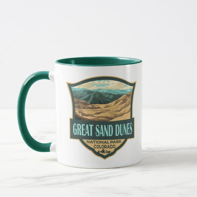 Mug Parc national des Great Sand Dunes Illustration Ré (Gauche)