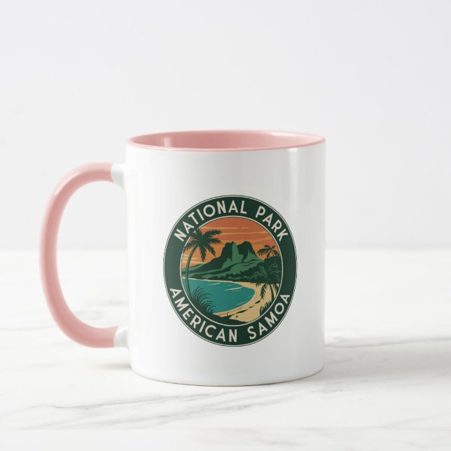 Mug Parc national des Samoa américaines Emblem rond (Gauche)