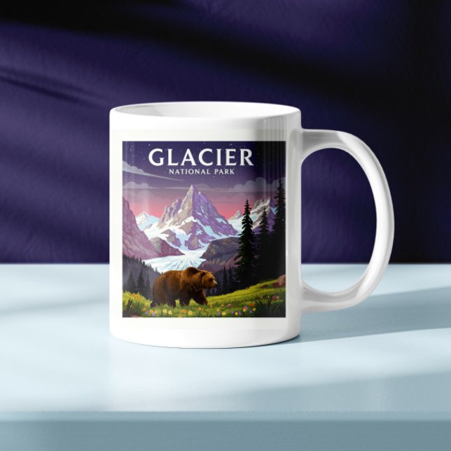 Mug Parc national du Glacier vintage (Créateur téléchargé)