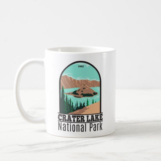 Mug Parc national du lac Crater Oregon Vintage (Gauche)