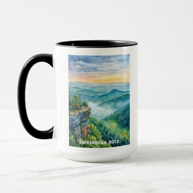 Mug Parc national du Rocher de Shenandoah Peinture aqu (Gauche)
