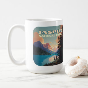Mug Parc national Jasper Alberta Canada Rockies Retro
