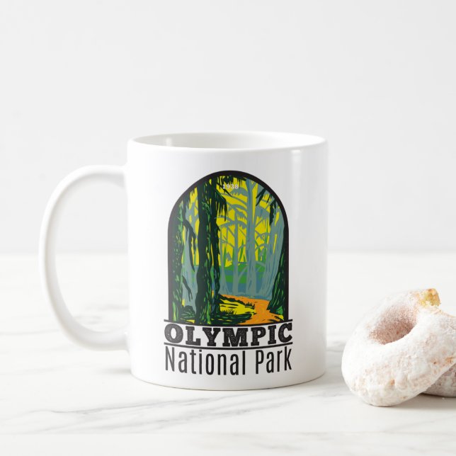 Mug Parc national olympique Washington Hoh Rainforest (Avec donut)