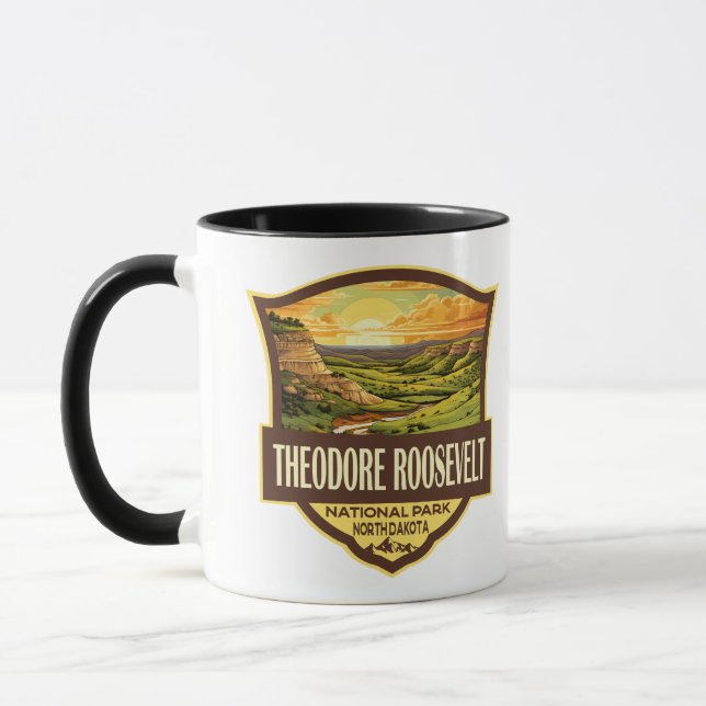 Mug Parc national Theodore Roosevelt Illustration Art (Gauche)
