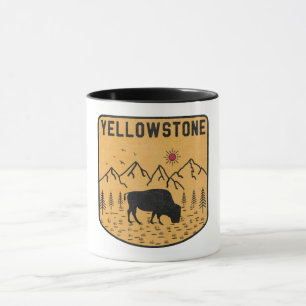 Mug Parc national Vintage de Yellowstone Bison Wyoming