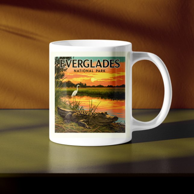 Mug Parc national vintage des Everglades (Créateur téléchargé)
