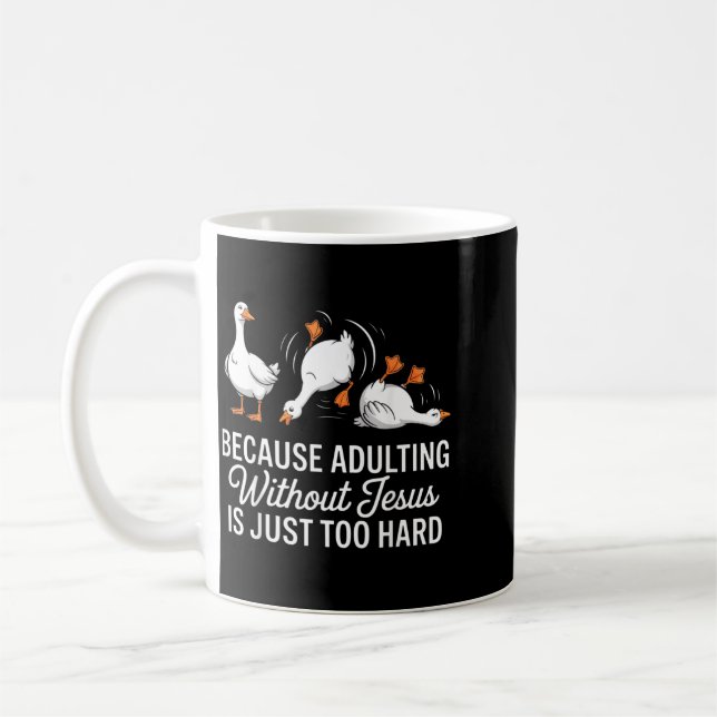 Mug Parce que Ing sans Jésus est trop dur chrétien (Gauche)