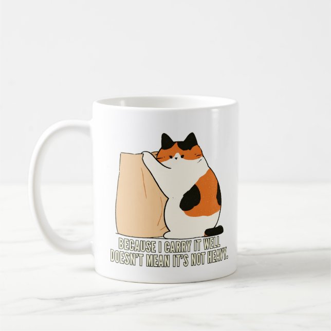 Mug Parce que je le porte bien Illustration de chat ca (Gauche)