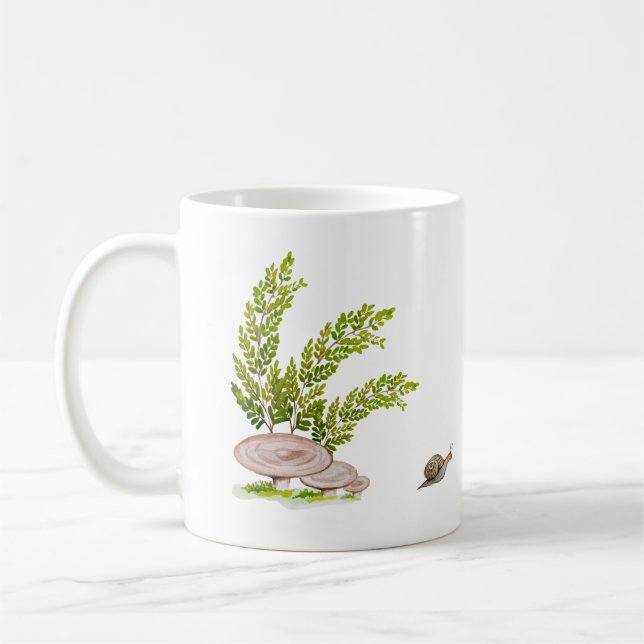 Mug Parcelle d'aquarelle mignonne d'un champignon fore (Gauche)